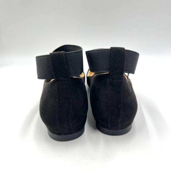 Jessica Simpson‎ Womens Size 6 Black Faux Vegan Suede Leather Ballet Flat Shoes - Picture 7 of 10